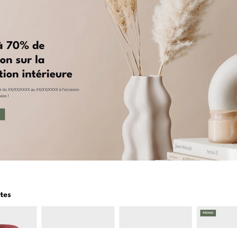 site e-commerce évolutif mobilier creation artiste accessoire