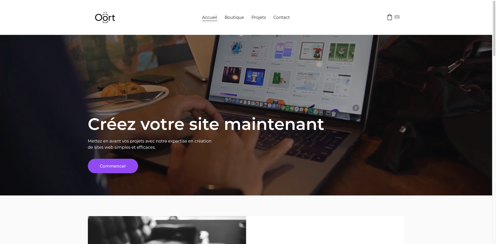 site web internet ecommerce simple leger minimaliste